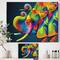 Designart - The Happy Rainbow Elephant - Modern & Contemporary Canvas Art Print